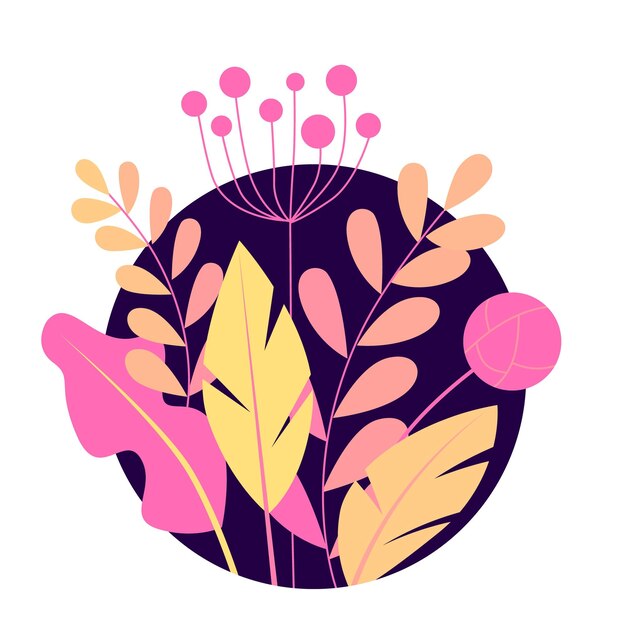 Ilustração floral moderna