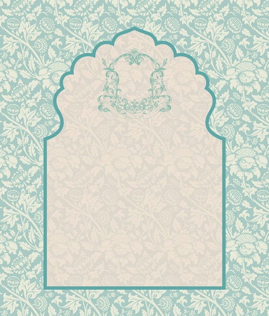 Vetor ilustração floral pastel tradicional decorativa para convite