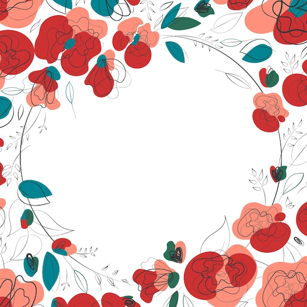 Ilustração floral primavera. fundo branco