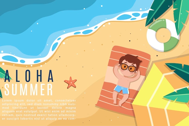 Ilustração fofa de verão