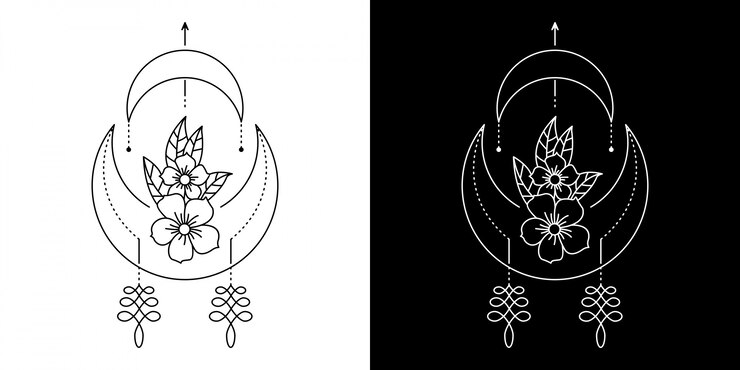 Vetor ilustração geométrica da flor