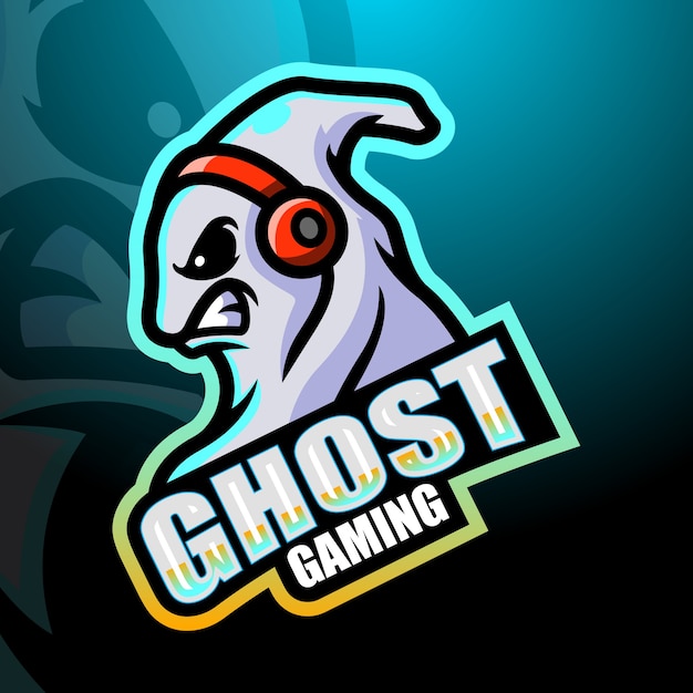 Ilustração ghost gaming mascot esport