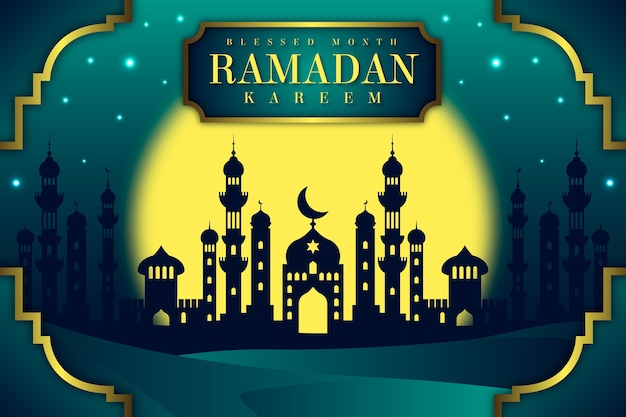 Ilustração gradiente do ramadã