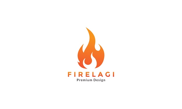 Vetor ilustração gráfica de símbolo de ícone de vetor de design de logotipo de forma moderna quente de fogo abstrato