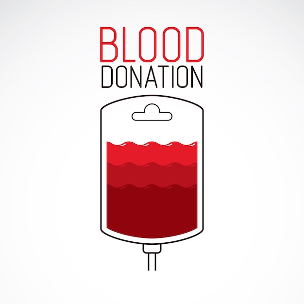 Vetor ilustração gráfica de vetor de conta-gotas de sangue isolada no branco. símbolo conceitual de doação voluntária, saúde e tratamento médico.