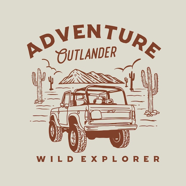 Ilustração gráfica do adventure outlander