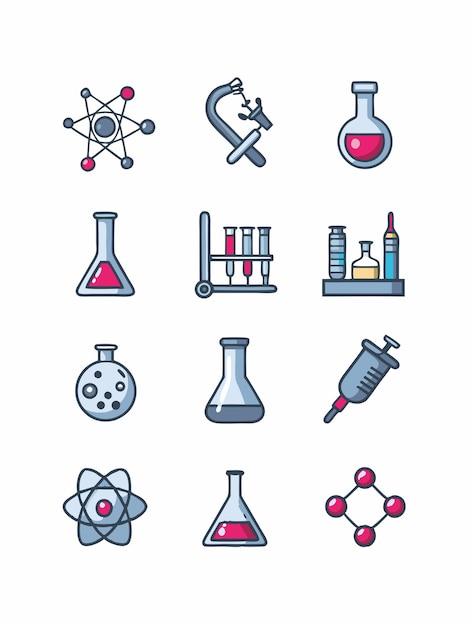 Ilustração gráfica vetorial de ícones de laboratório Formato de arquivo de origem EPS Desenho de ícone de escala sem perdas