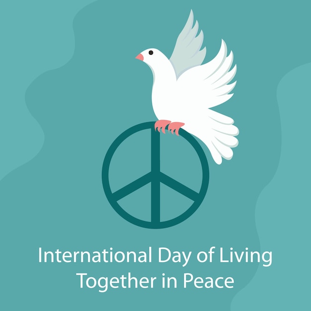 Vetor ilustração gráfica vetorial de pomba voadora carrega um símbolo de paz perfeito para o dia internacional