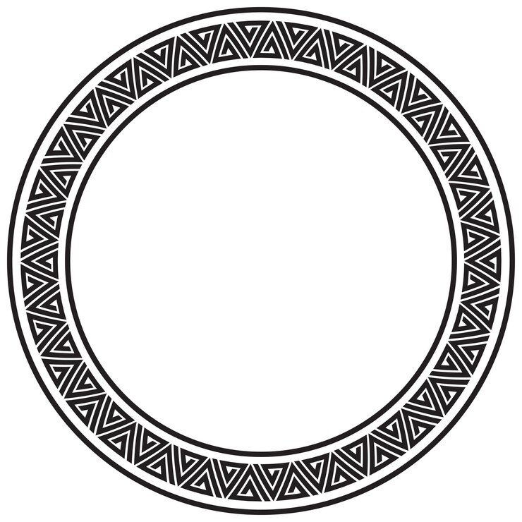 Vetor ilustração gráfica vetorial de uma decoração de círculo de quadro de padrão azteca