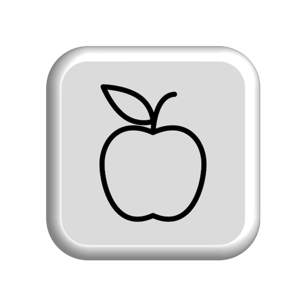 Vetor ilustração gráfico vetorial do modelo de ícone de frutas de maçã