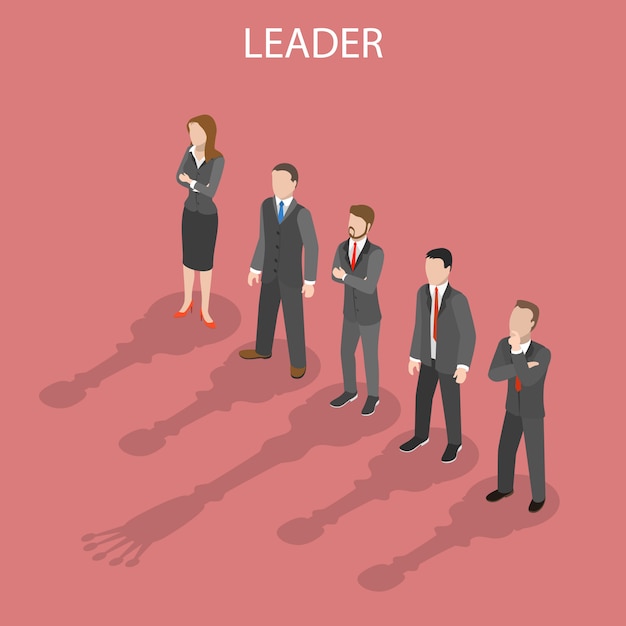 Vetor ilustração ilustrativa plana isométrica de líder de equipe.