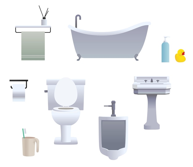 ilustração interior de banheiro imagem design vetorial