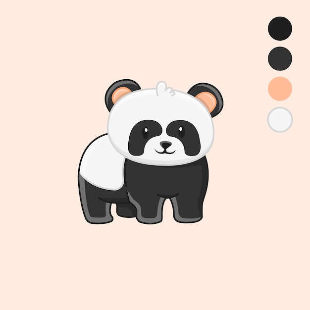 rosto de panda bonito desenho vetorial personagem de desenho ilustração  clipart isolado 15329178 Vetor no Vecteezy