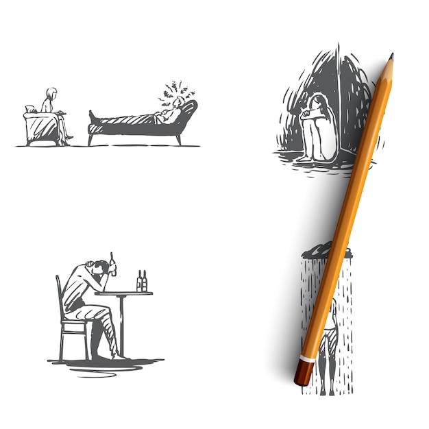 Ilustração isolada desenhada à mão