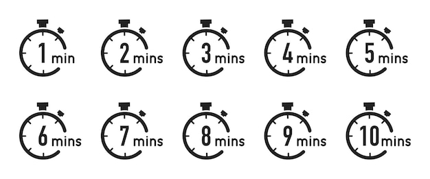 Vetor ilustração isolada do cronômetro do relógio do temporizador tempo de cozimento ou tempo de contagem regressiva