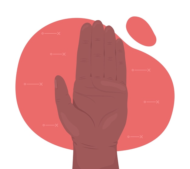 Ilustração isolada em vetor 2D de restrição