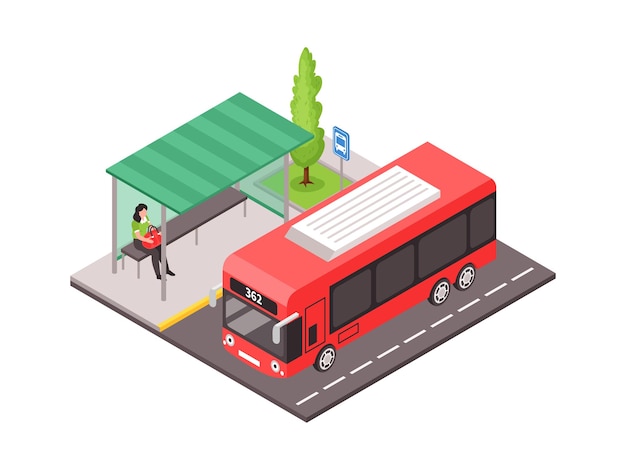 Ônibus isométrico de dois andares ou intermunicipal e plano de disposição  dos assentos. transporte urbano. para infográficos e jogos de design.