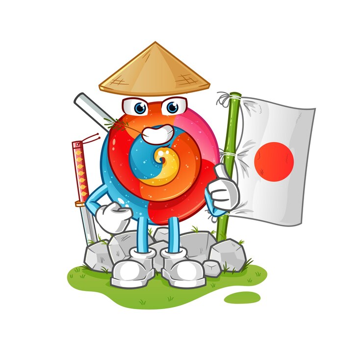 Vetor ilustração japonesa pirulito