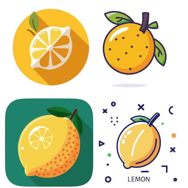 Ilustração laranja set