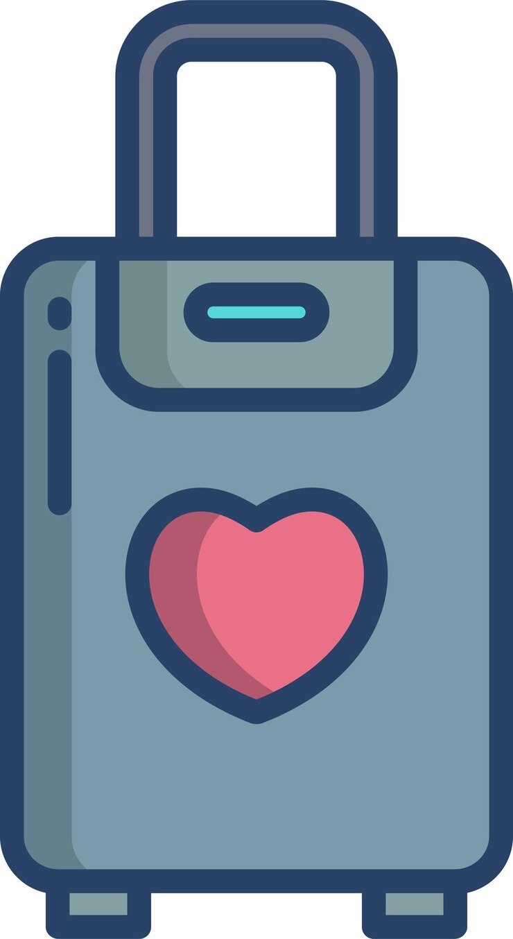 Vetor ilustração linear a cores da bolsa de viagem