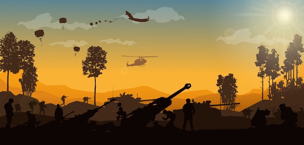 Vetor ilustração militar, fundo do exército.