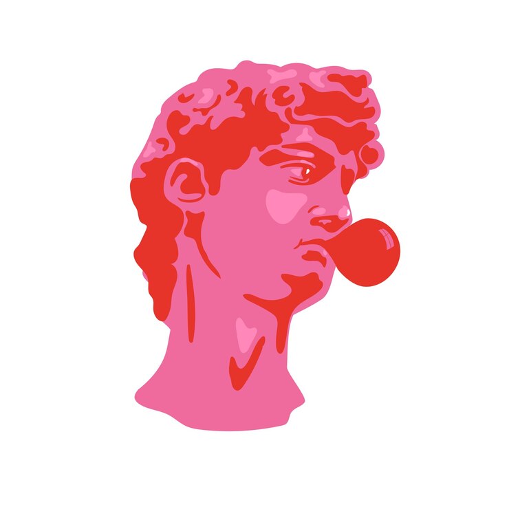 Vetor ilustração moderna abstrata com gráfico de david michelangelo