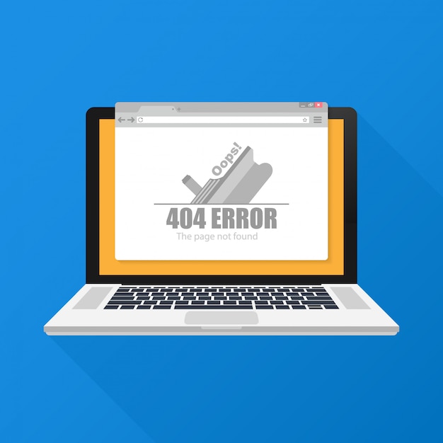 Ilustração moderna do modelo de página de erro 404 para o site.