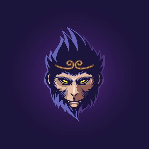 Vetor ilustração monkey king head