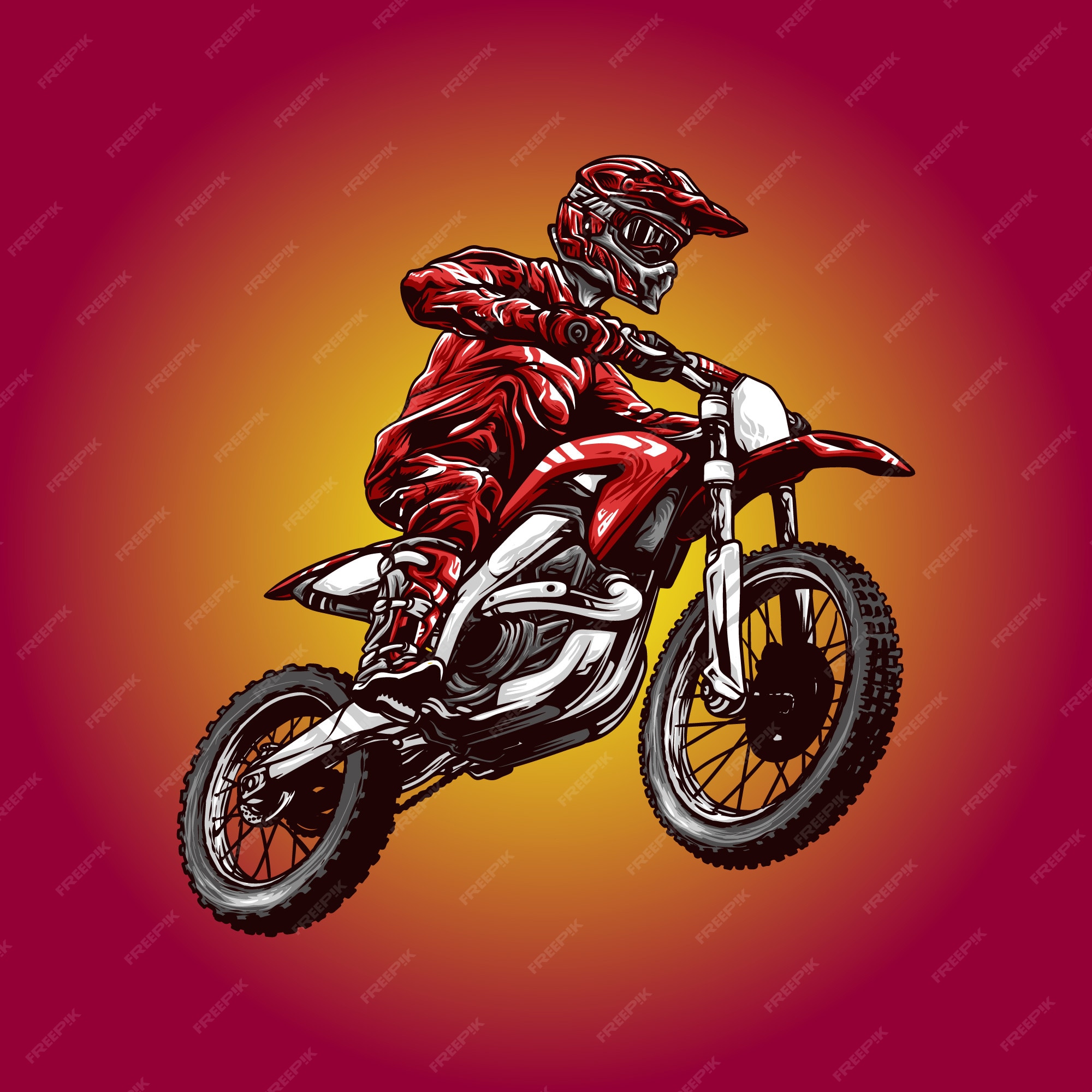 Ilustração Do Vetor De Motocross No Projeto De Colheita Retrorreflectora  Ilustração do Vetor - Ilustração de lama, motociclista: 259346163