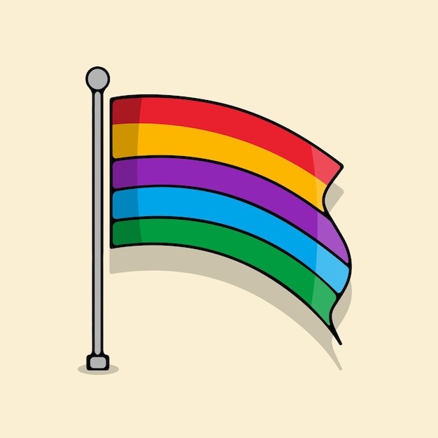 Vetor ilustração orgulho bandeira lgbt ícone 7