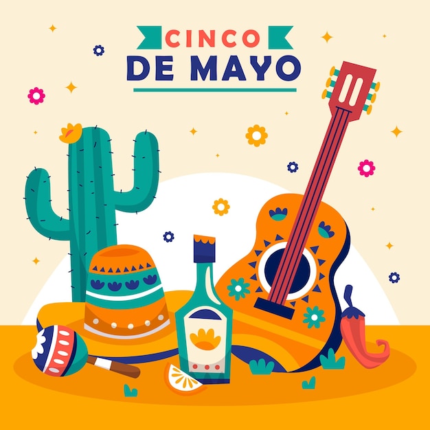 Vetor ilustração para a celebração do cinco de mayo