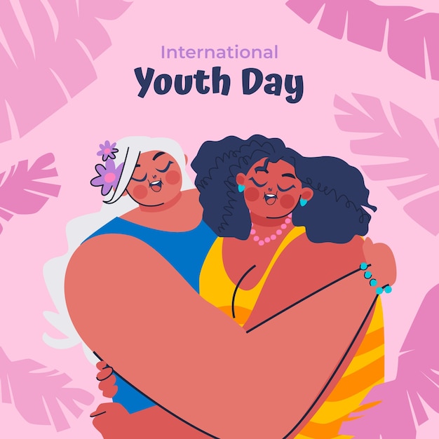 Vetor ilustração para a celebração do dia internacional da juventude