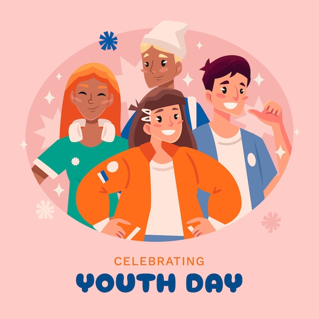 Ilustração para a celebração do dia internacional da juventude