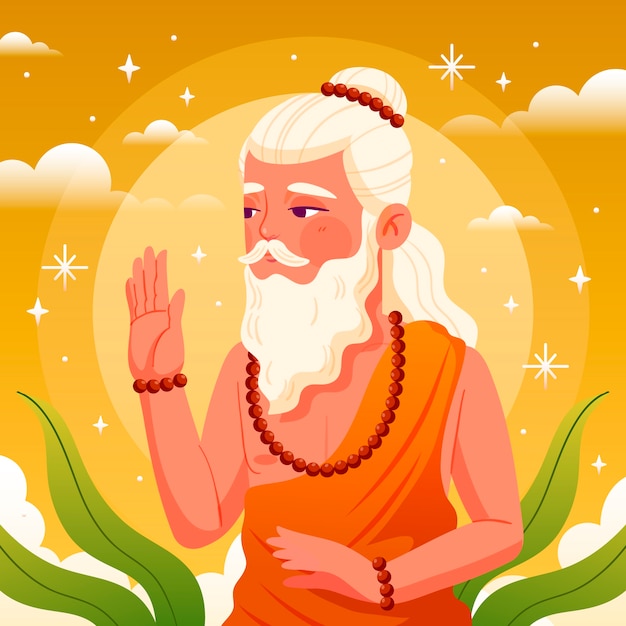 Vetor ilustração para a celebração do guru purnima