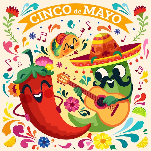 Vetor ilustração para celebração de cinco de maio