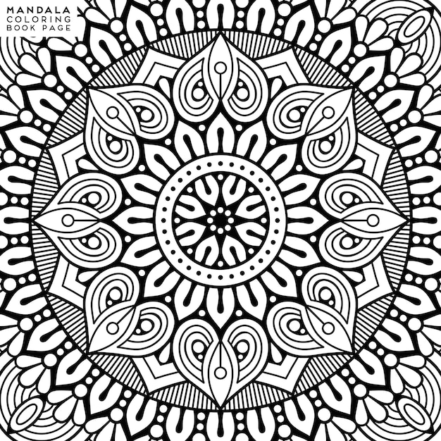 Ilustração para colorir mandala