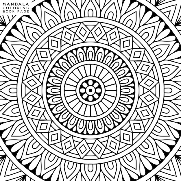 Ilustração para colorir mandala