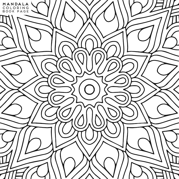 Ilustração para colorir mandala