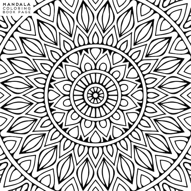 Ilustração para colorir mandala