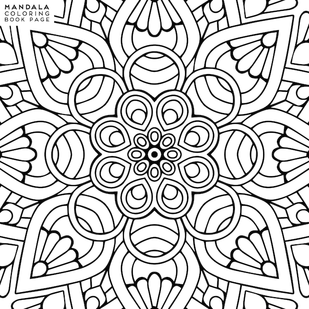 Ilustração para colorir mandala