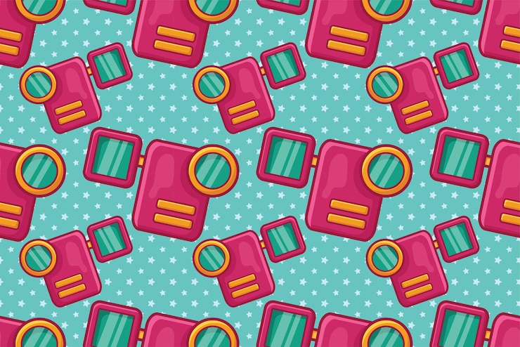 Vetor ilustração perfeita do padrão da câmera de vídeo da câmera de vídeo