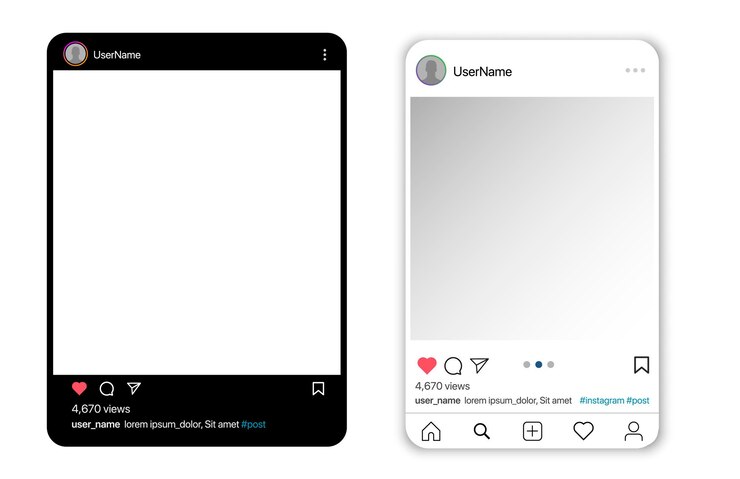 Vetor ilustração perfeita do quadro de postagem de mídia social