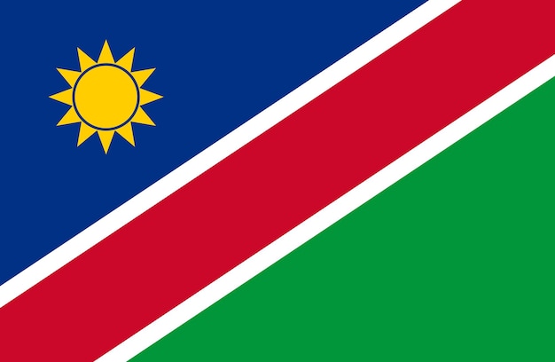 Vetor ilustração plana da bandeira nacional da namíbia