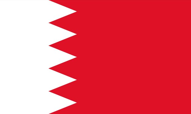 Vetor ilustração plana da bandeira nacional do bahrein