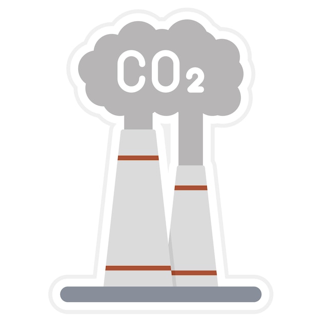 Ilustração plana das emissões