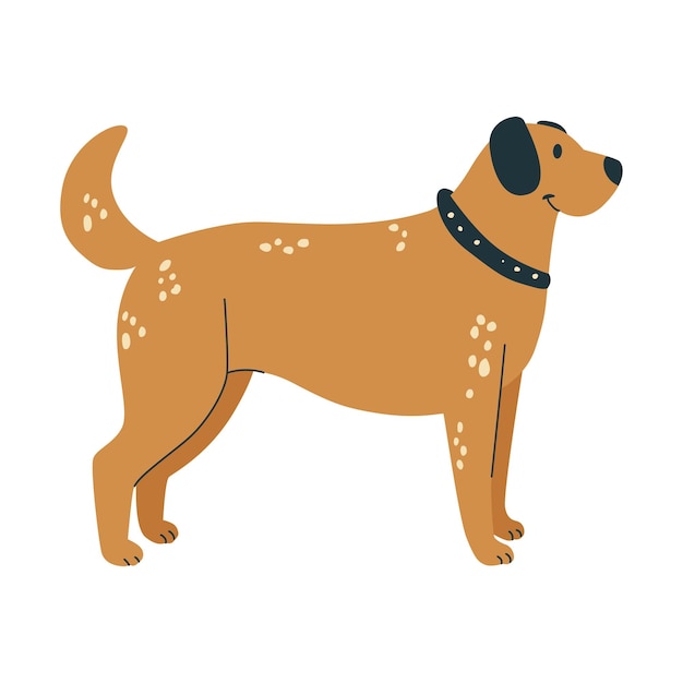 Vetor ilustração plana de animais cães