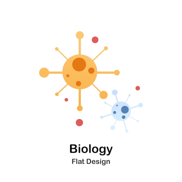 Ilustração plana de biologia