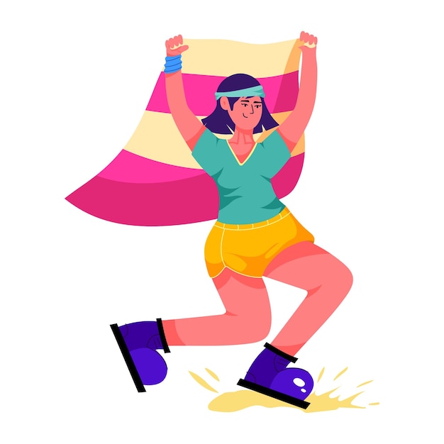 Ilustração plana de celebração do orgulho