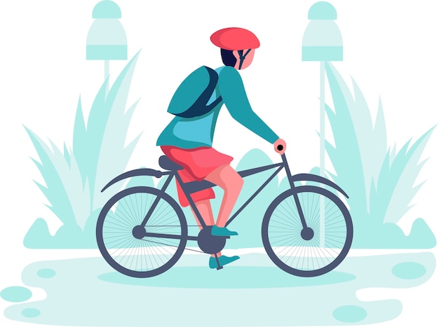 Ilustração plana de ciclismo Eps