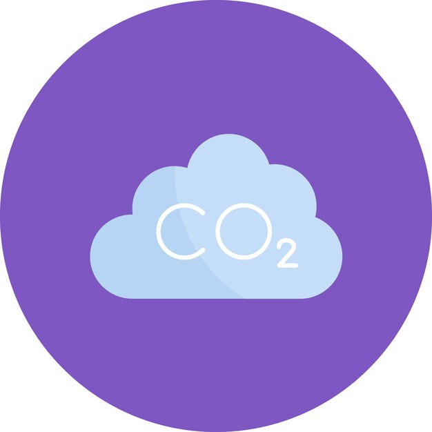 Vetor ilustração plana de co2